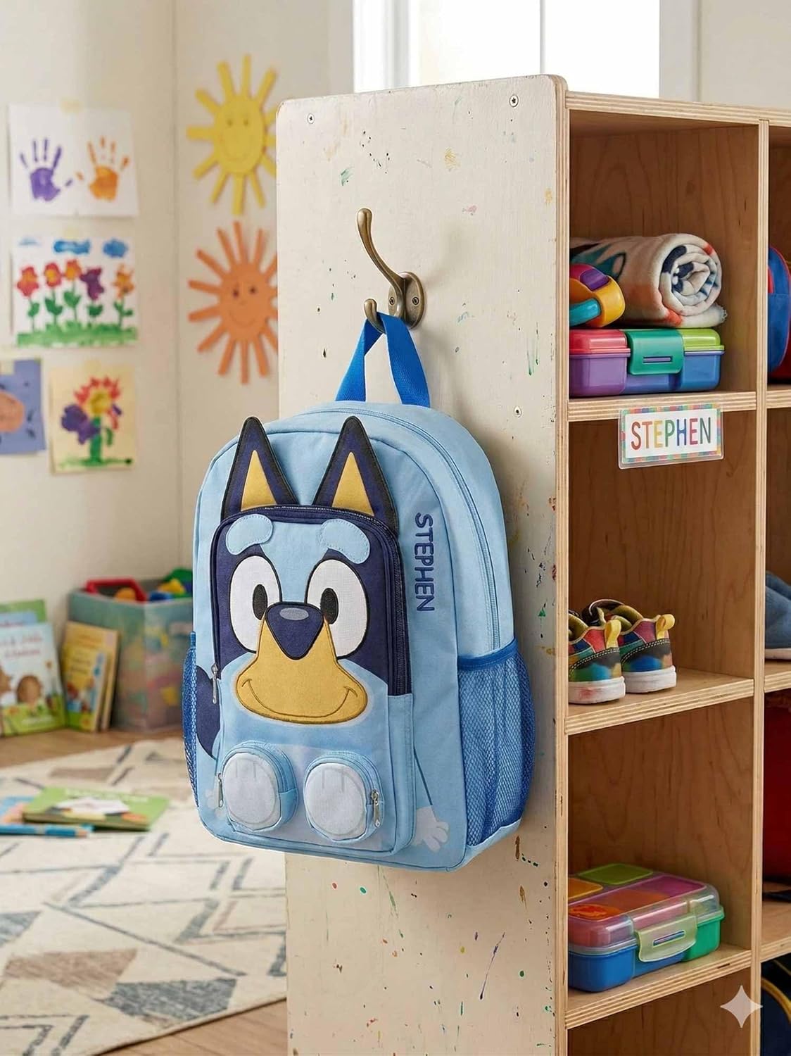 DIBSIES Personalized Character Backpack created using Bluey Backpack