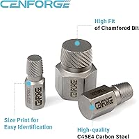 Vista 2 de Juego de extractor de tornillos de 25 piezas, cabeza hexagonal, herramienta extractor de pernos fácil de salir, acero de aleación de molibdeno