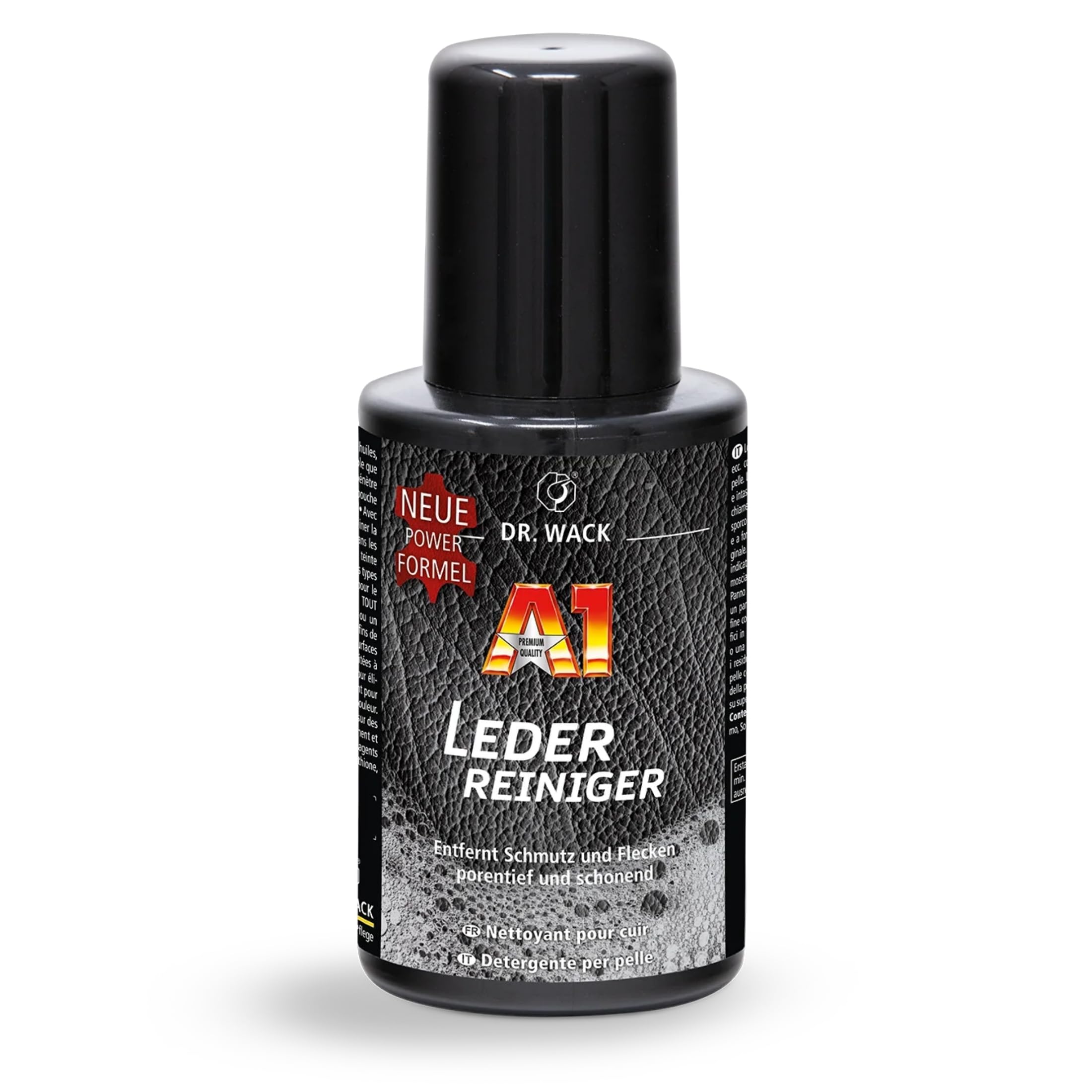 DR. WACK - A1 Lederreiniger für Auto 250 ml - porentiefe & schonende Reinigung Autoinnenraum - gründliche Entfernung von Schmutz & Flecken - für Glatt- & Kunstleder - Hochwertige Autopflege