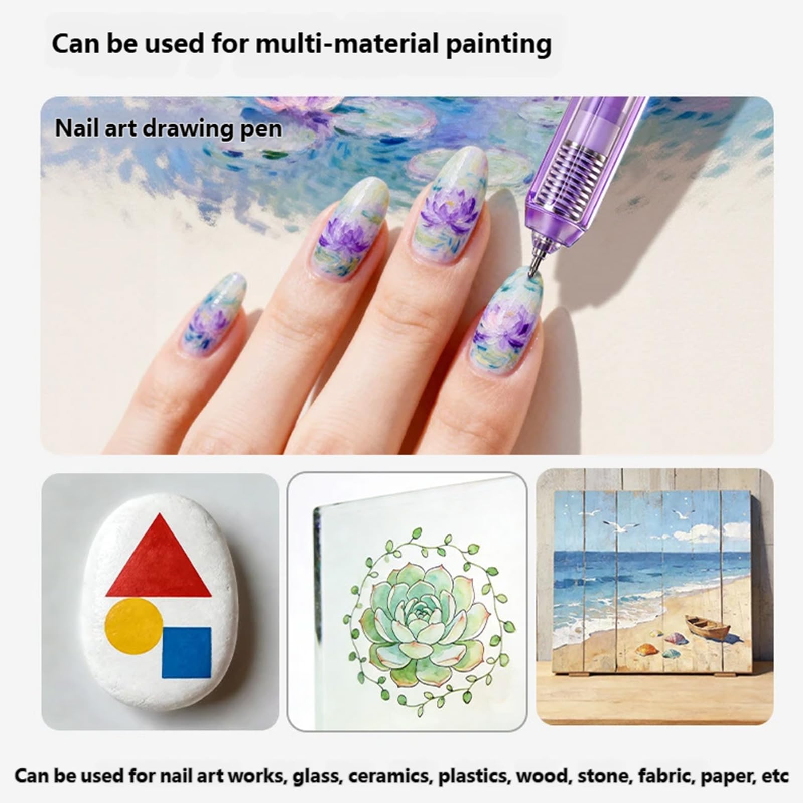 Penna da disegno 0,8 mm multicolore per schizzi artistici, penna gel acrilica impilabile