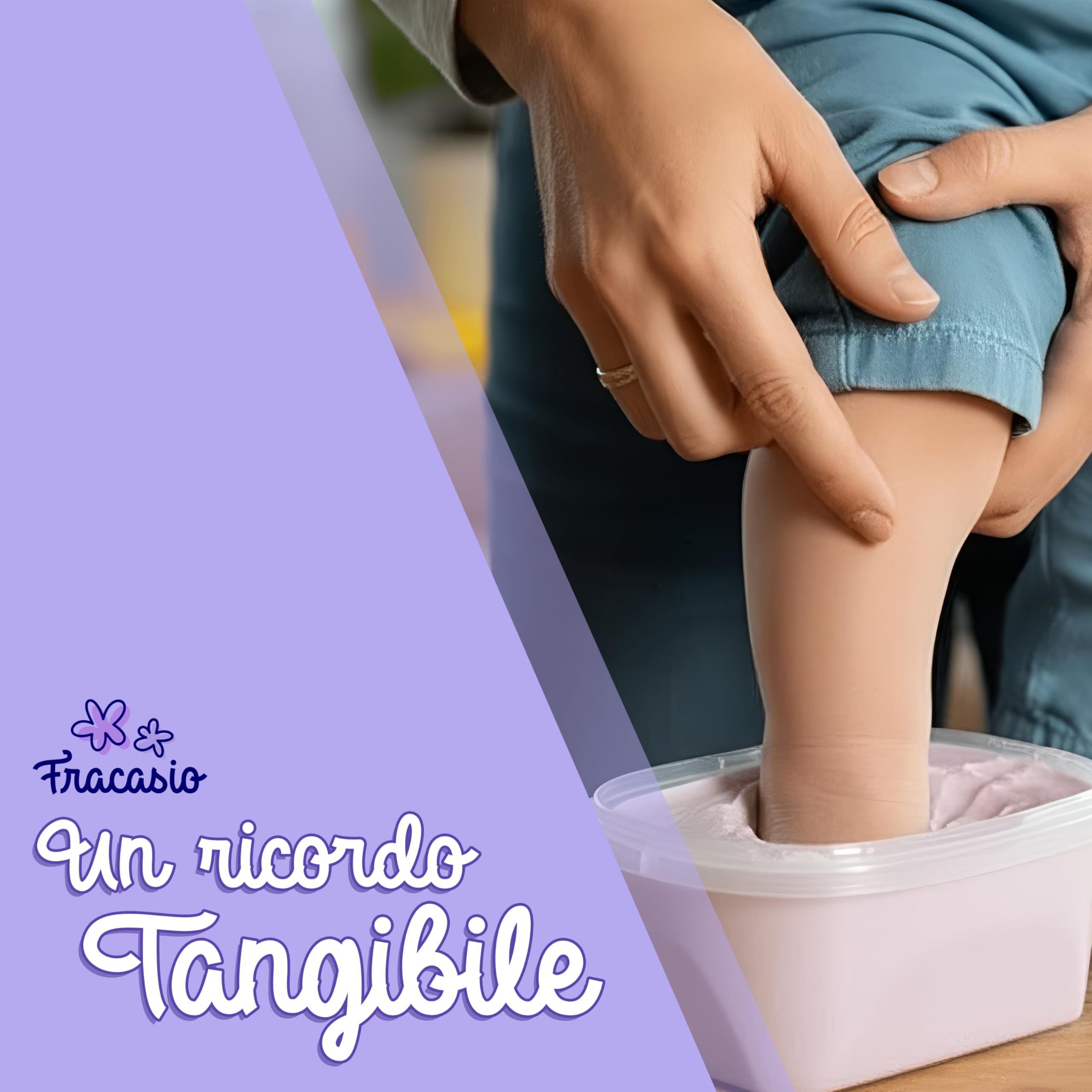 Generico Kit Calco Mani 3D – Alginato Per Calchi con Polveri Modellanti, Set Impronte Neonato, Family Hand Casting Kit per Impronte Mani e Piedi Neonati