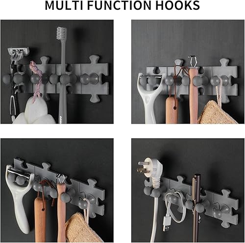 Miniatura 6 de BearxBee Ganchos magnéticos para nevera para colgar toallas, llaves, artículos domésticos, soporte para rompecabezas de decoración, imanes