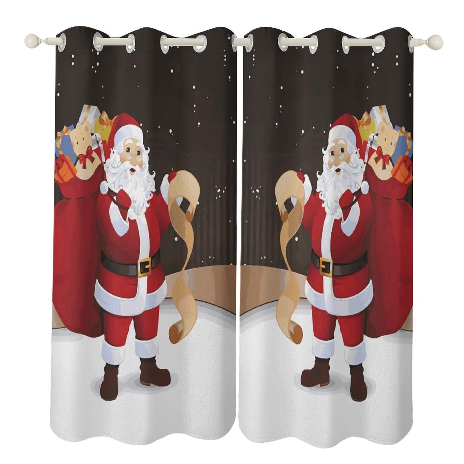 Rideaux occultants pour chambre à coucher créez une ambiance cosy de Joyeux Noël