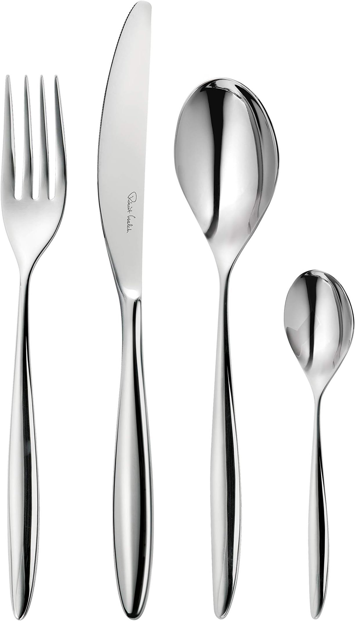 Hidcote Bright, 24 Piece Cutlery Set for 6 People. Made from Stainless Steel. Dishwasher Safe.