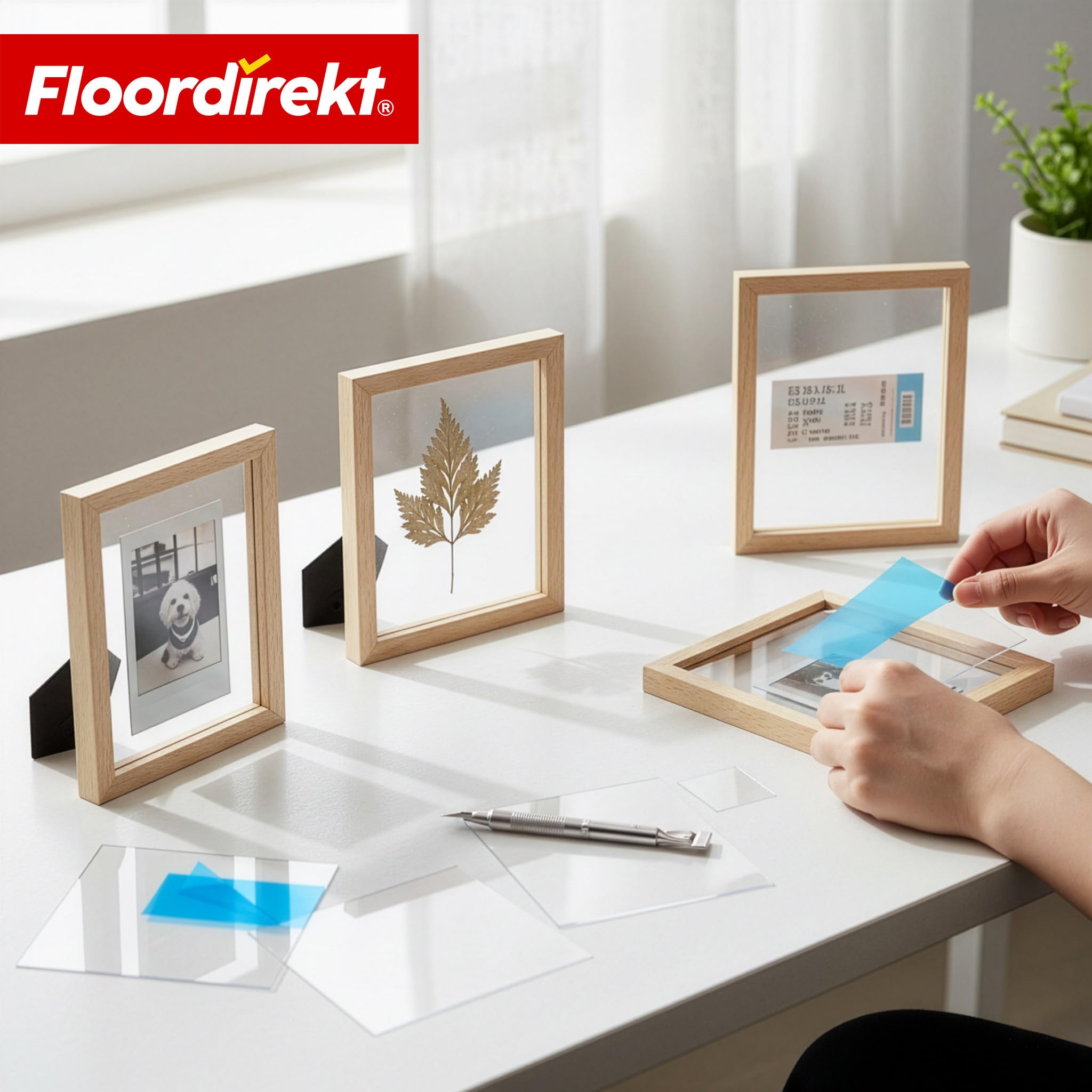 Floordirekt Polystyrol Platten Transparent - Kunststoff-Hartplatten - für Modellbau Architektur DIY - Kunststoffplatten | Transparent | 4,6 mm | 50 x 100 cm | 5 Platten