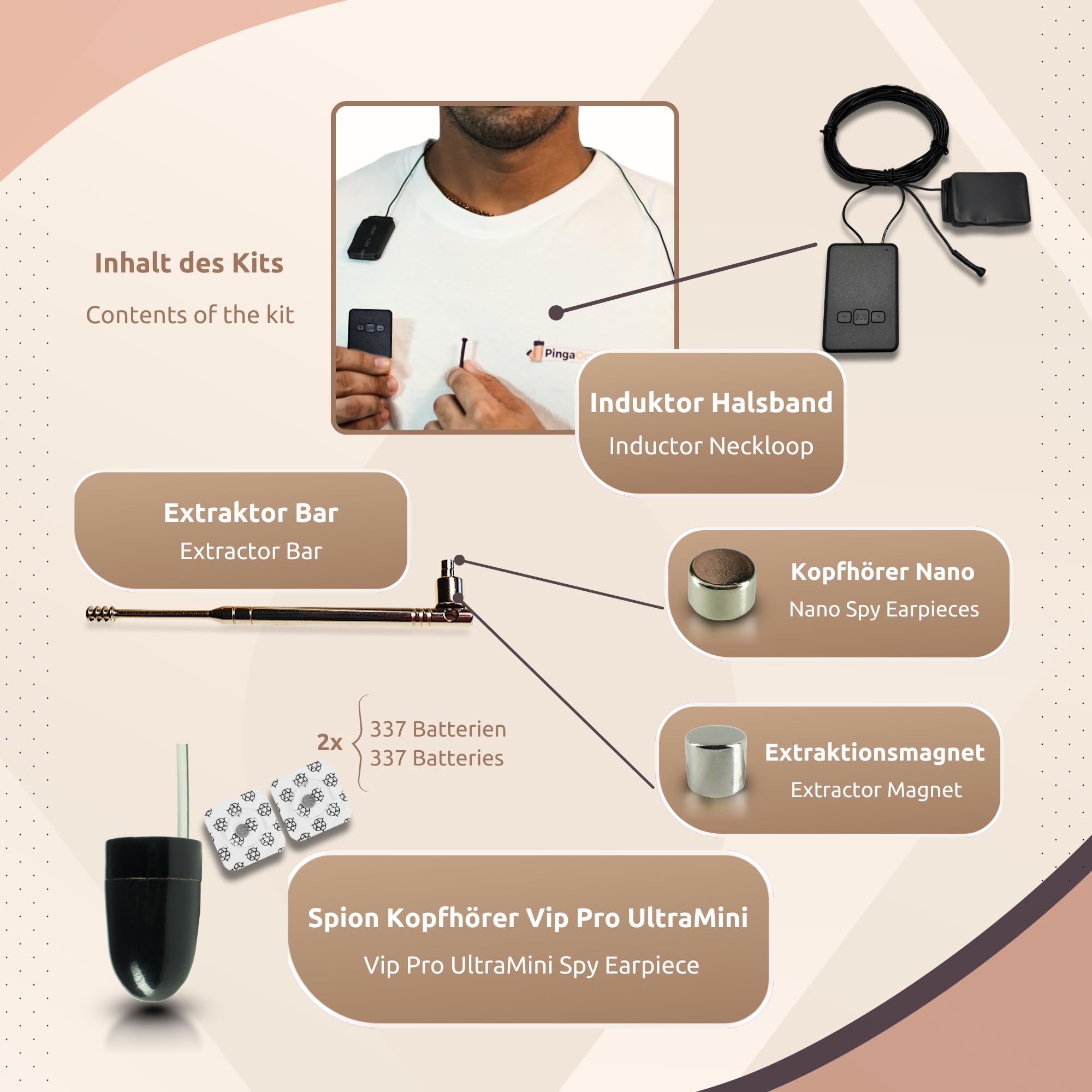 SpionageKopfhörer für Prüfung GSM Mini Unsichtbare Kopfhörer Nano SIM-Karte Mikrofon Kabellos Headset Spy Earpiece Nano V6 VIP Pro UltraMini