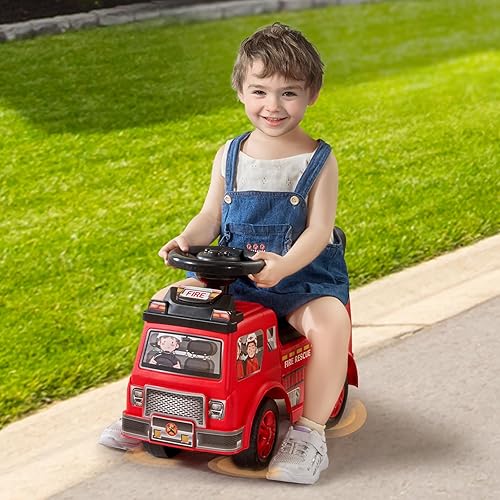 Miniatura 8 de VEVOR Auto de empuje para niños pequeños, a partir de 19 meses, corredor de paseo, juguete para niños pequeños sentado a pie, auto de paseo para