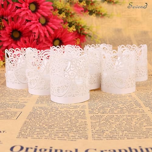 Envolturas para velas, 50 unidades, portavelas de té, envolturas decorativas para velas sin llama en bodas, festivales, vacaciones, fiesta de