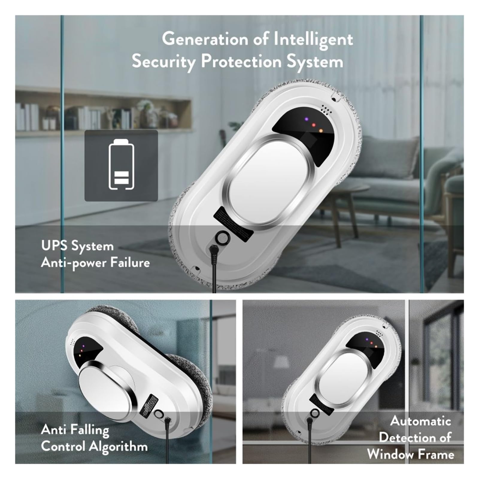 Robot Aspirapolvere Ultra Sottile For La Pulizia Delle Finestre Lavavetri Elettrico For Vetri Limpiacristales Telecomando For Casa