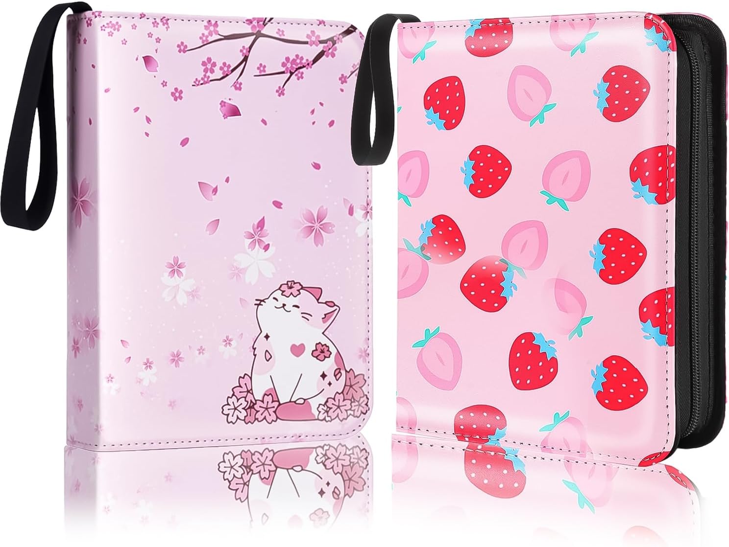 2pcs Card Binder 4 Pocket, Premium Zip Trading Card Binder, Collectible Trading Card Album, Graded Card Binder, For M Tg T Cg Sports Cards(400 Pocket)