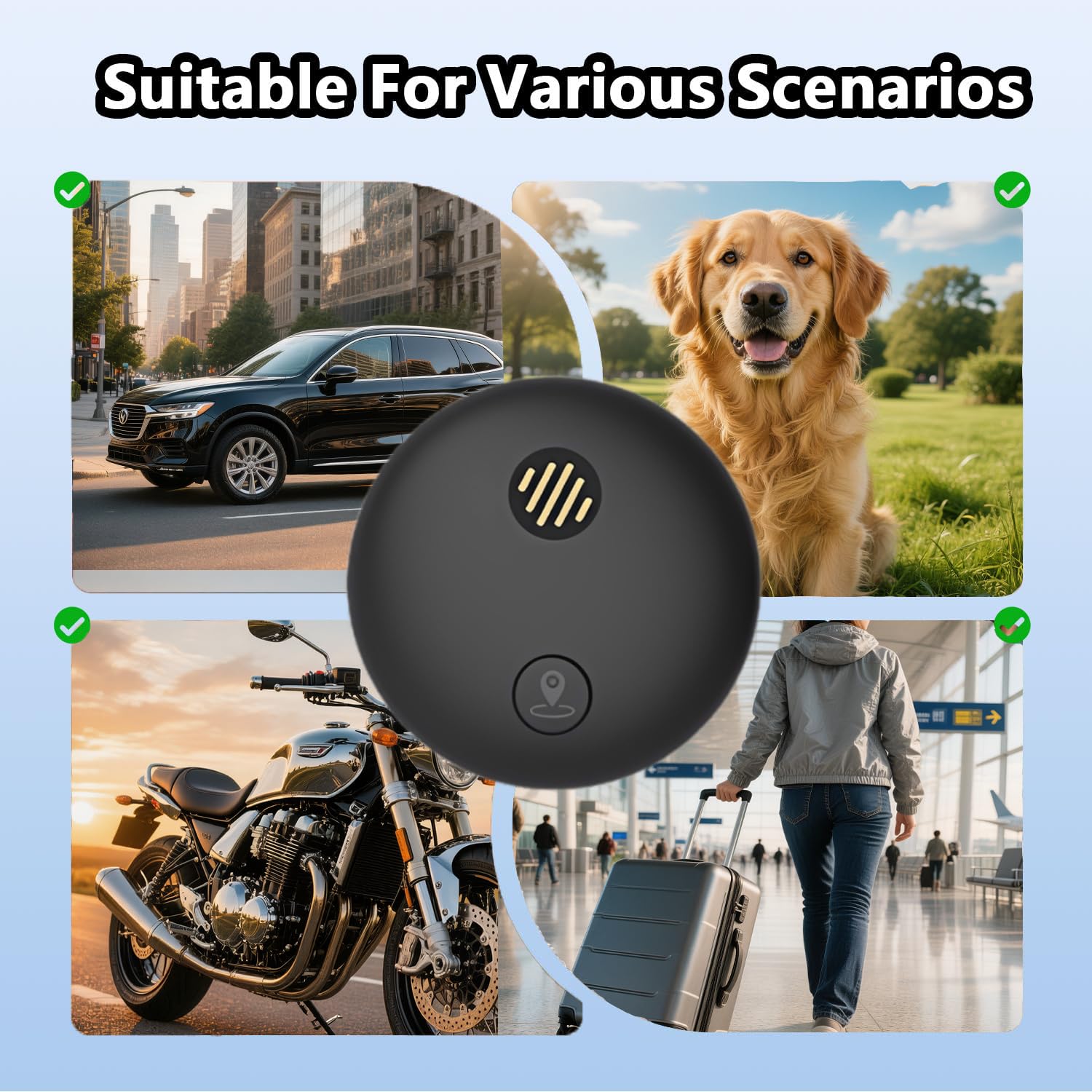 Traqueur GPS pour chiens, collier intelligent avec localisation en temps réel – Tracker de localisation pour animal de compagnie avec support, sans frais mensuels/sans carte SIM, fonctionne avec iOS