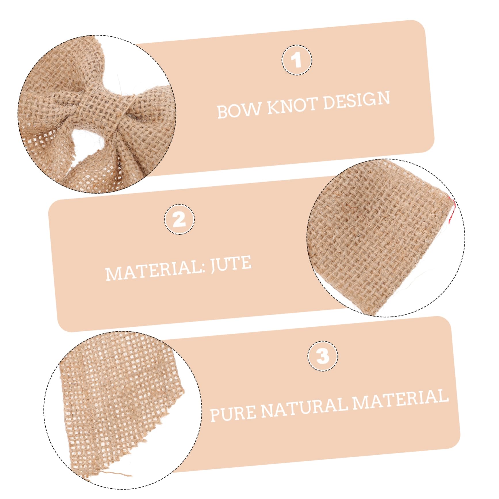 LABRIMP 30stücke Handgefertigte Jute Schleifen Für Weihnachts Und Hochzeitsdekoration Stilvolle Bow-Dekorationen Aus Naturmaterialien Für Festliche Anlässe