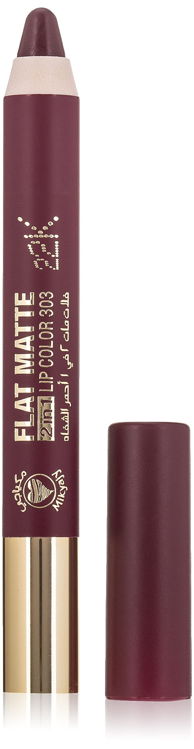 22K Flat Matte 2In1 Lip Color, No.303 Shade, 5 gm