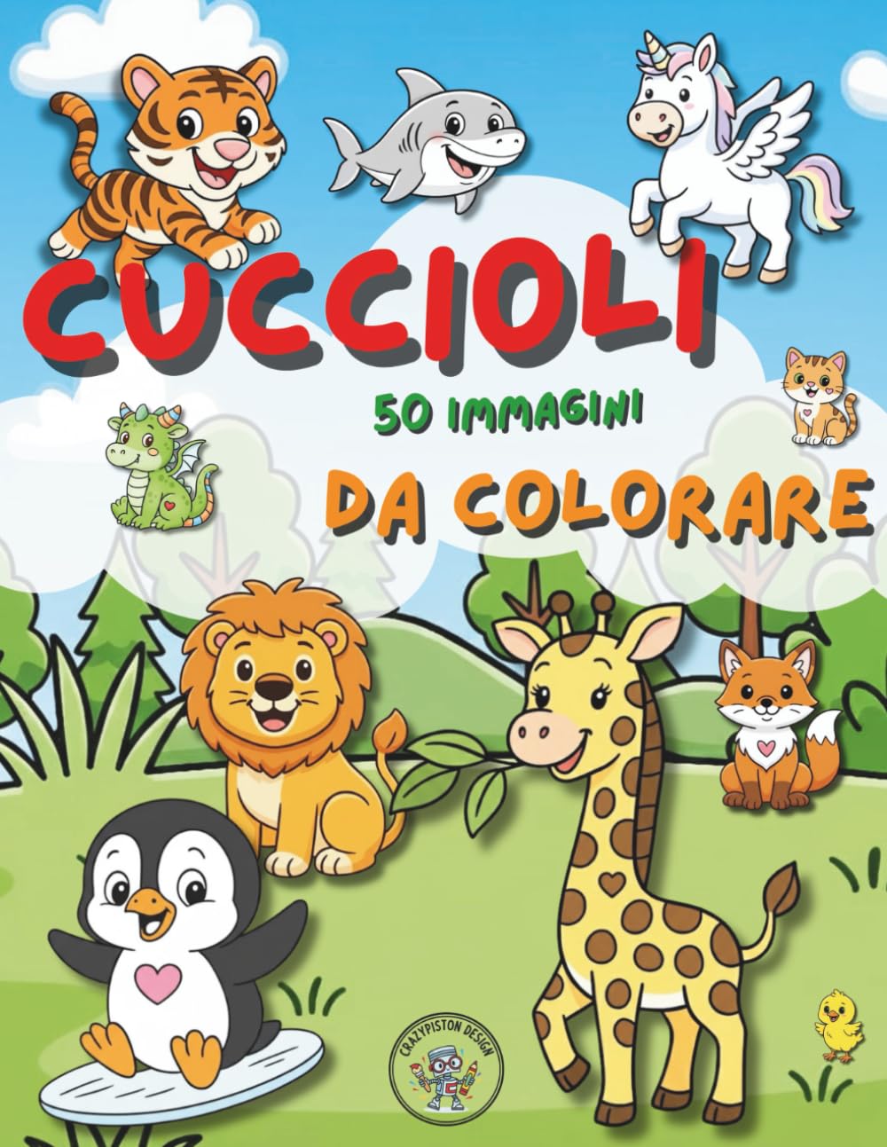 cuccioli: 50 tenere immagini da colorare