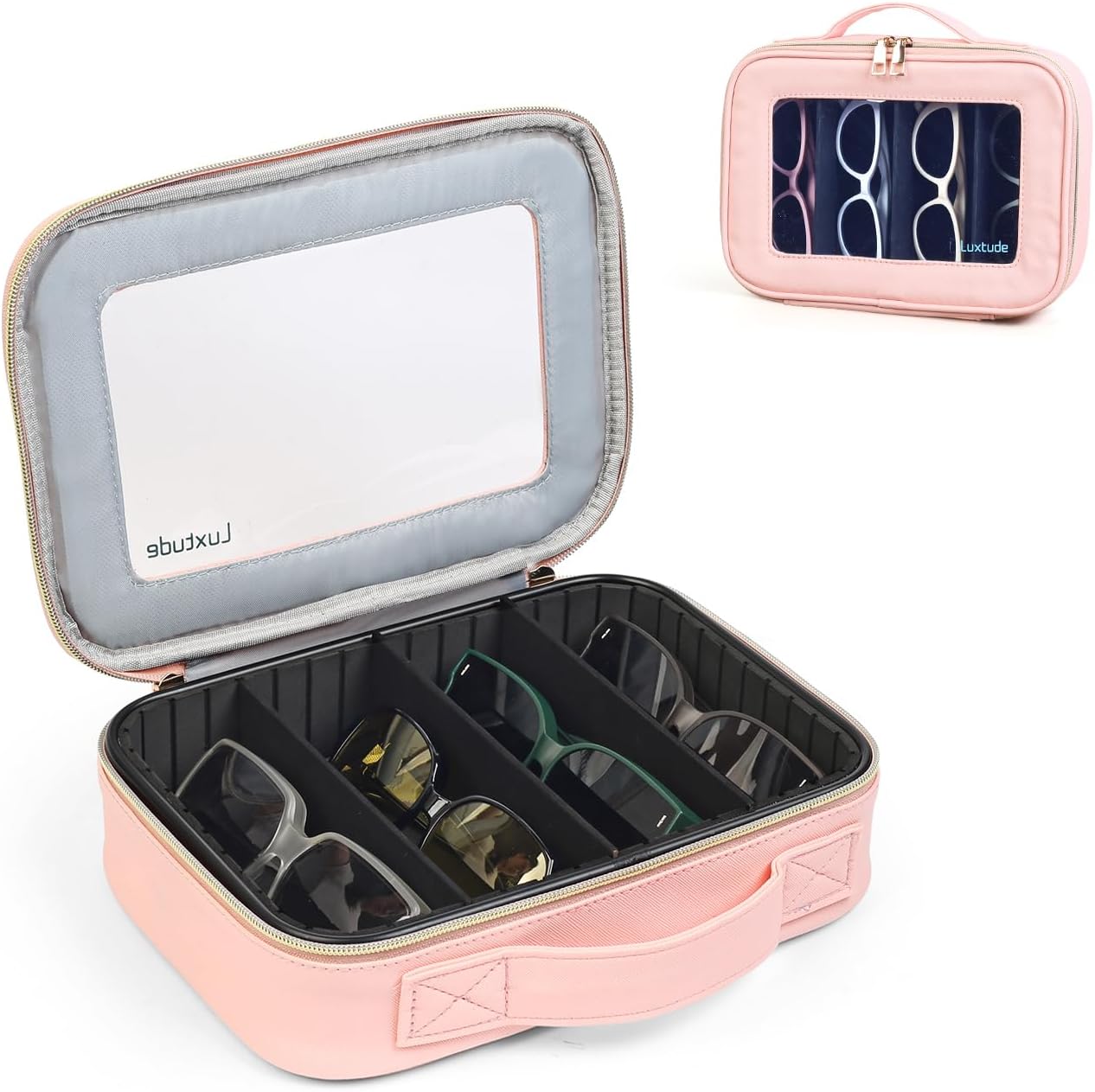 LuxtudeSunglasses Organizer Case,Black