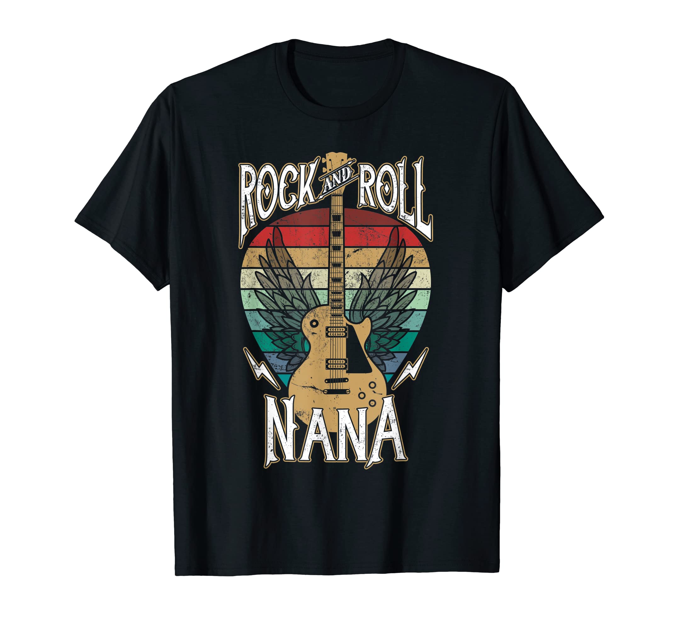 Rock n Roll Nana Vintage Guitar Player Music Lover T-Shirt