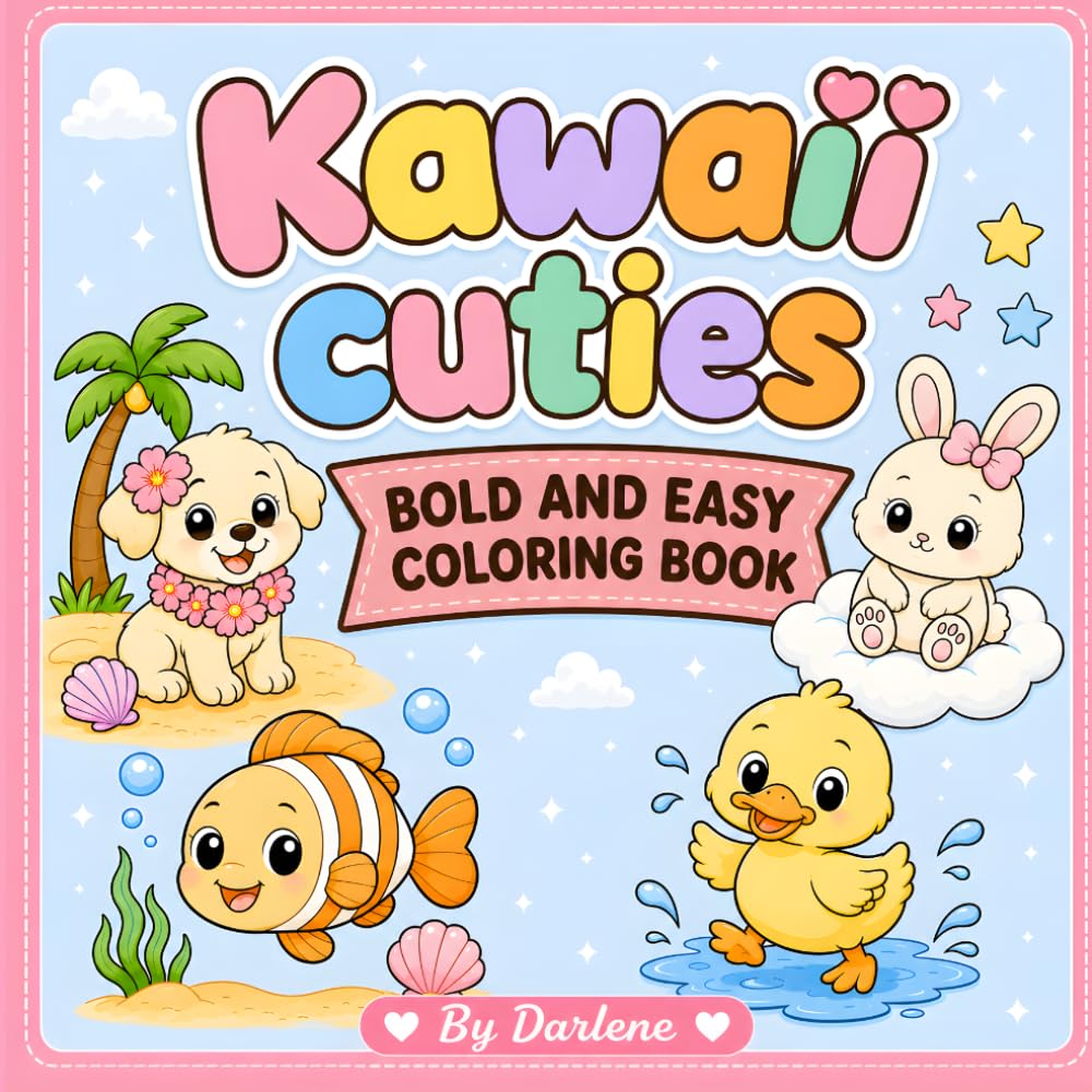 KAWAII CUTIES: BOLD AND EASY COLORING BOOK (KAWAII WORLD)