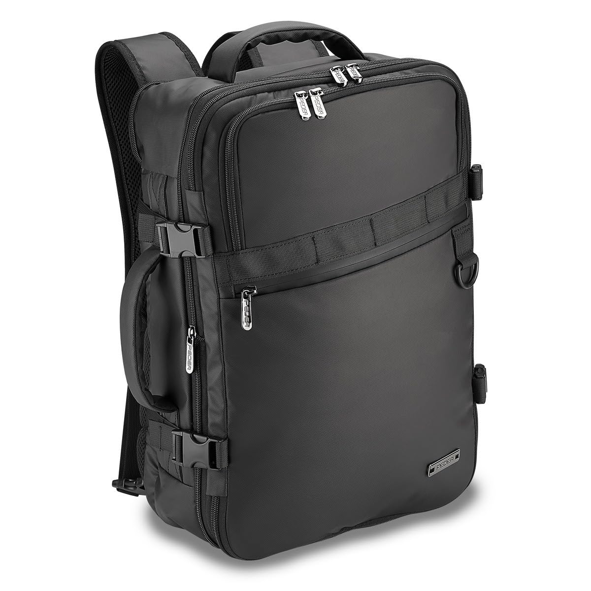 Pedea Notebook-Rucksack Clutch 15,6 Zoll (39,6cm) I Laptop-Rucksack mit Reisefach I 2 in 1 Laptop-Rucksack & Tasche I Laptoprucksack schwarz