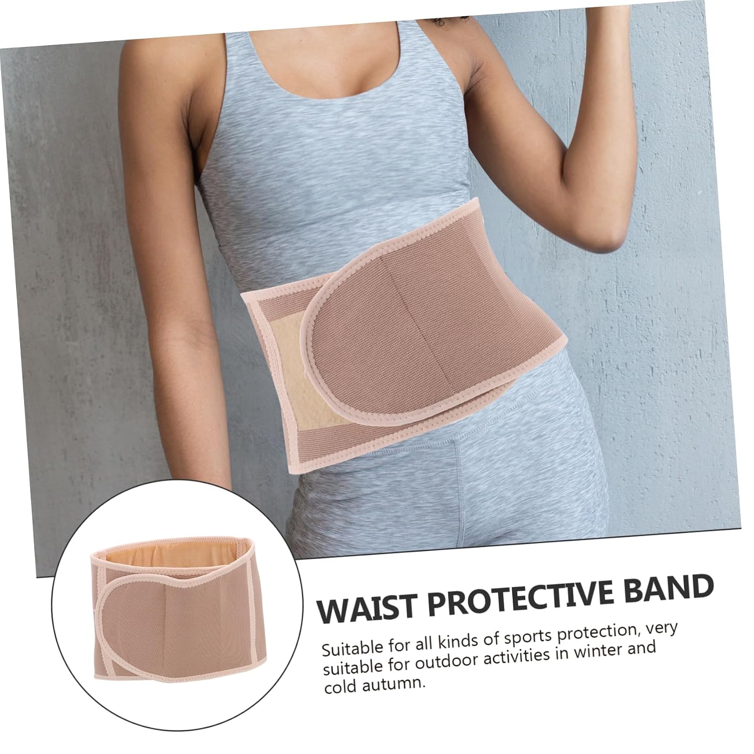 Winter Lumbar Support Strap Waist Protective Band for Comfortable Warm Lumbar Protector for Outdoor Activities Suitable for Men Women