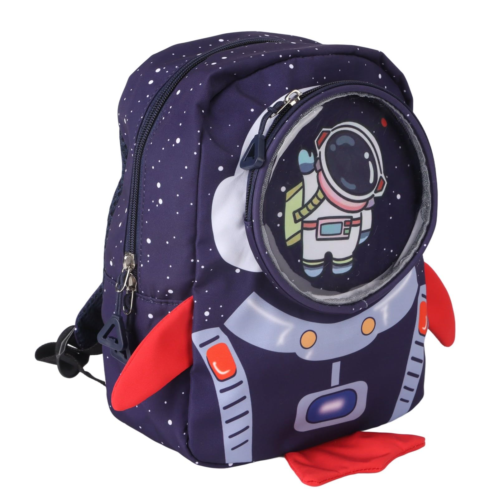 Mochila para Niños, Estilo Astronauta de Dibujos Animados, Cuerda Antipérdida, Gran Capacidad, Tela Oxford, Mochila para Niño para Estudio de Escuela Primaria