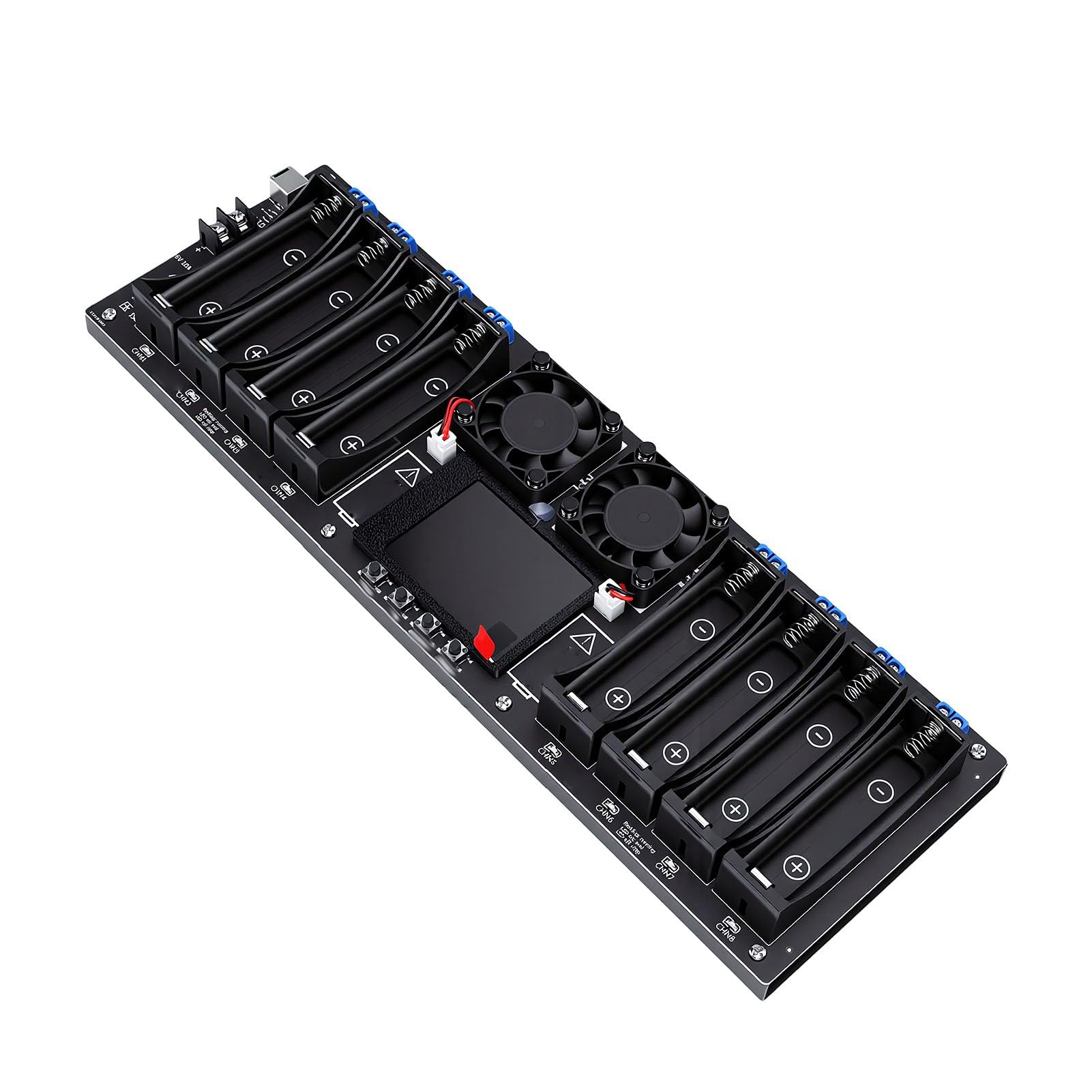 Zunate 8-kanałowy Tester Pojemności Akumulatorów Moduł Automatycznego Rozładowywania Tester Rezystancji Wewnętrznej Akumulatorów Typu Flat Top, Analizator z Zabezpieczeniem i Aktywnym Chłodzeniem