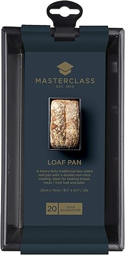 Miniatura 2 de MasterClass KCMCHB20 - Molde para pan (2 libras, antiadherente, acero al carbono de 0.039 in, 8.3 x 4.3 in), color gris