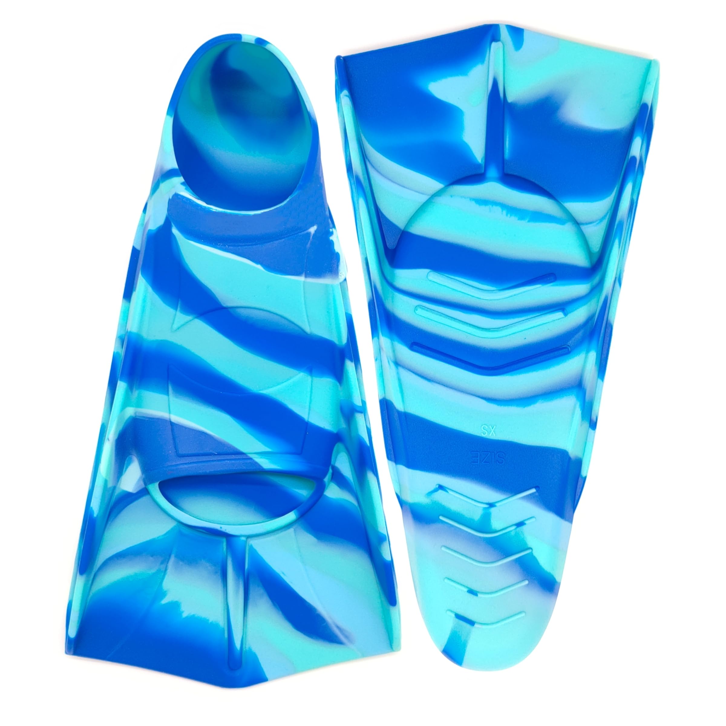 Cómodas aletas de entrenamiento de silicona flexibles para esnórquel y natación