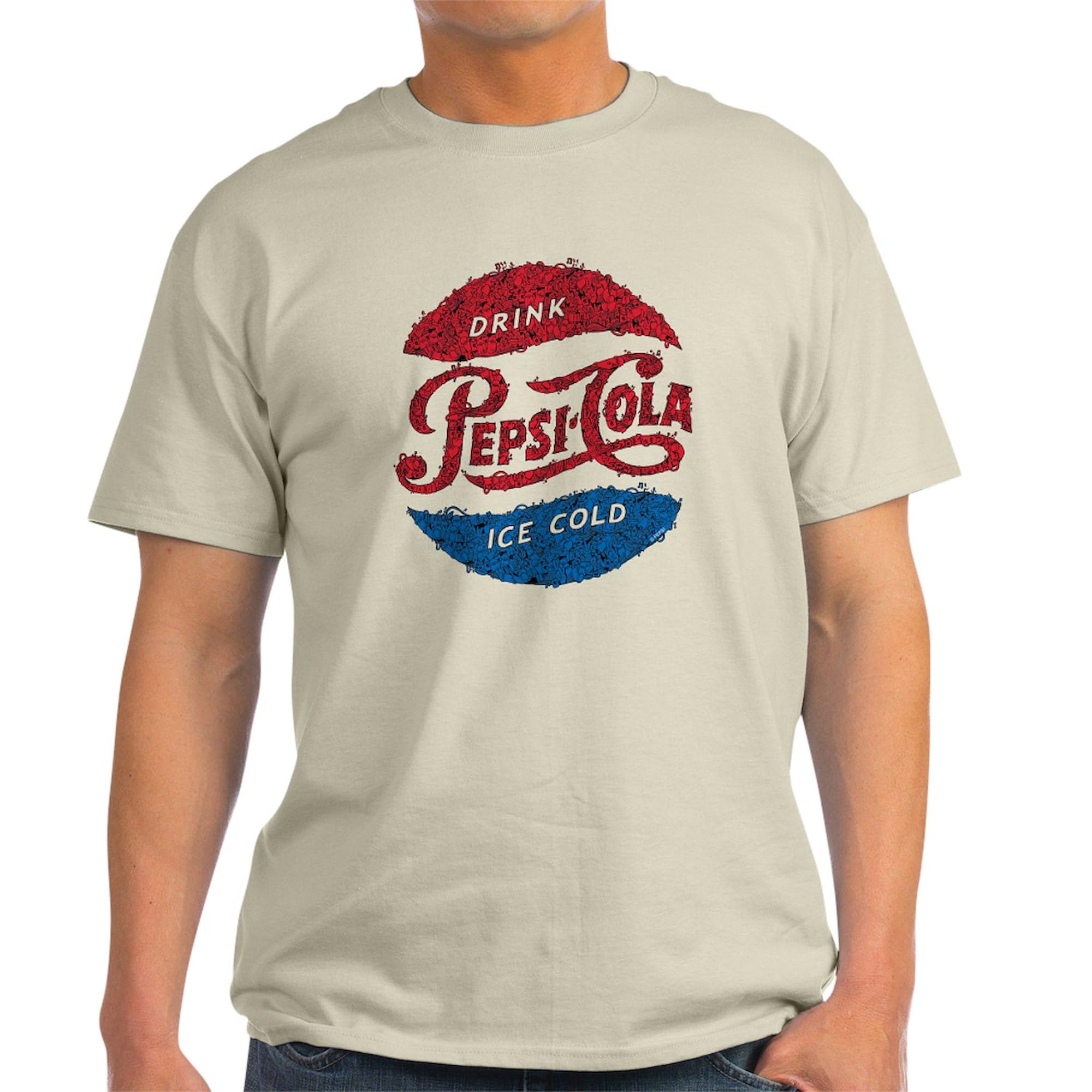 CafePress Pepsi Logo Doodle Light T Shirt Men's Traditional Fit Light Casual T Shirt Natural