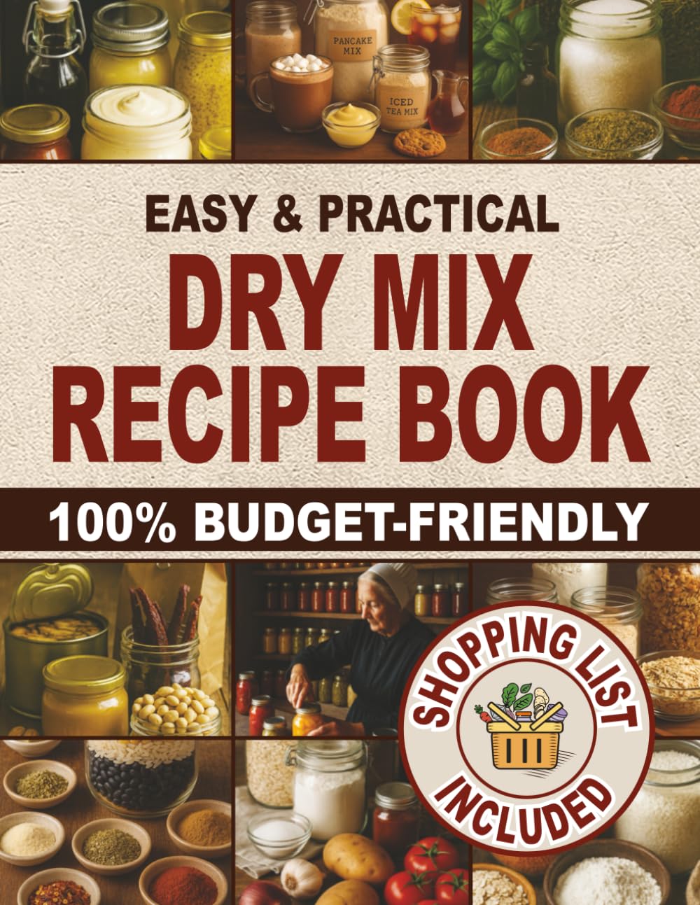 Easy & Practical Dry Mix Recipe Book: 100% Budget-Friendly Homemade Recipes to Stock Up for Long-Term Storage & Shop Only Once a Month to Enjoy Stress-Free Cooking and Family Time