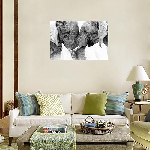 Vista 32 de DZL Art A74769 - Impresiones en lienzo abstractas para pared, pinturas artísticas azules y marrones, lienzo estirado de madera, enmarcado para sala