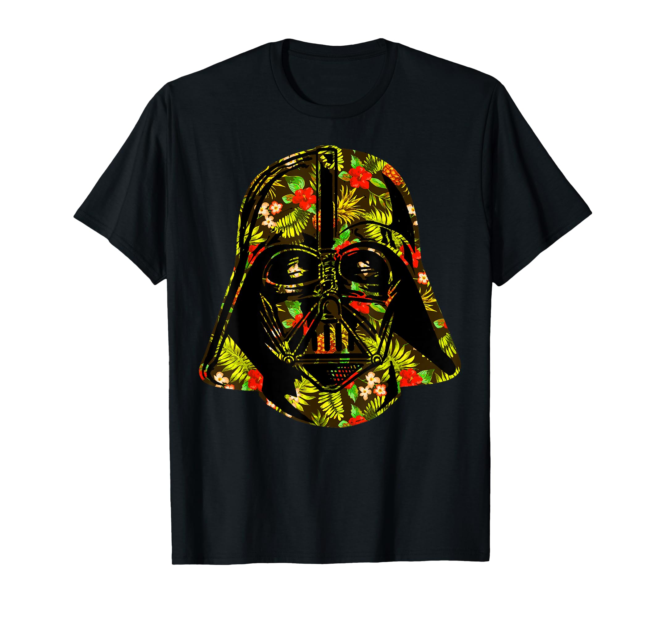 Star Wars Darth Vader Hawaiian Print Helmet T-Shirt