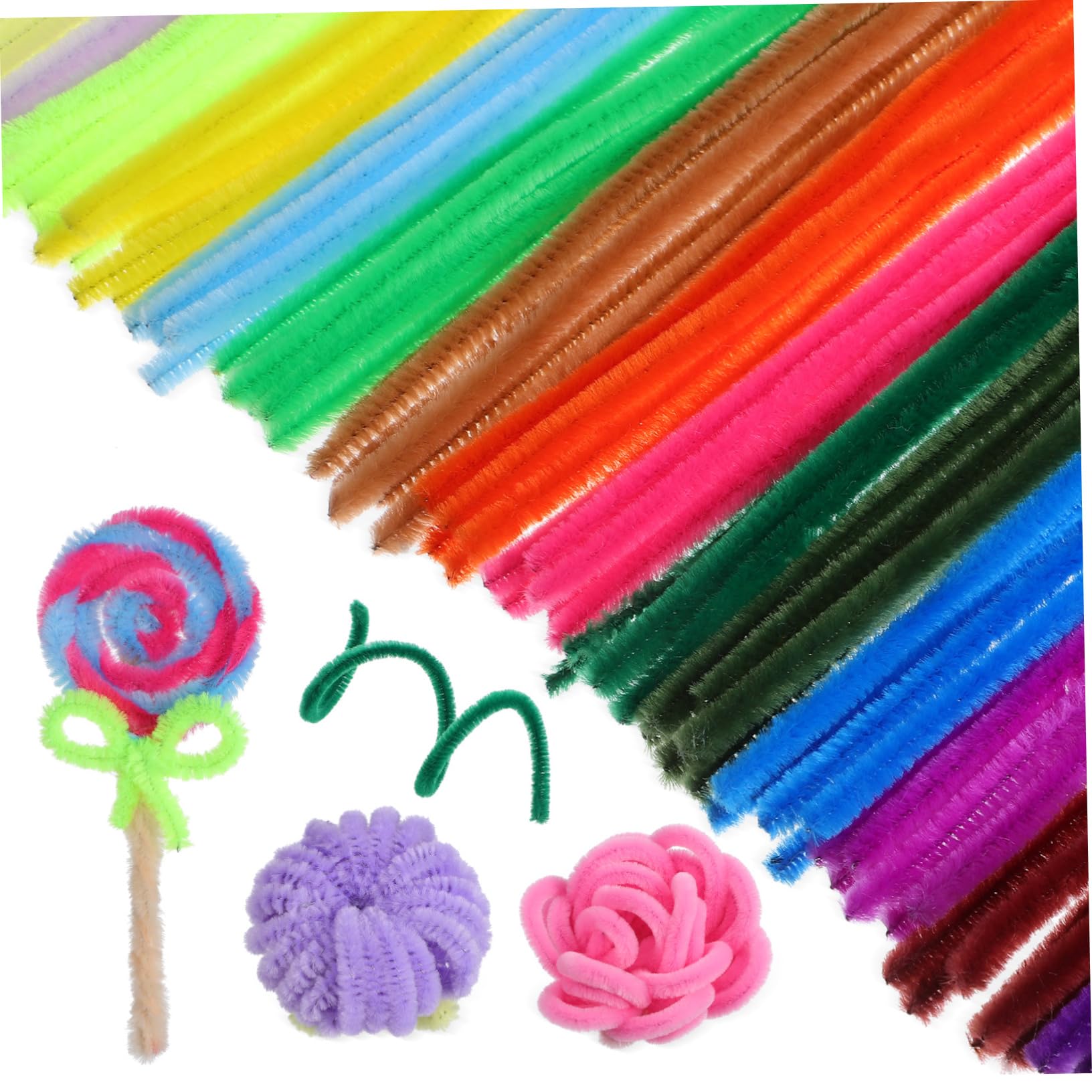 Gadpiparty Material Pack 400 Flexible Fuzzy Sticks for Crafts Perfect for DIY Projects Home Decorations in 20 Colors