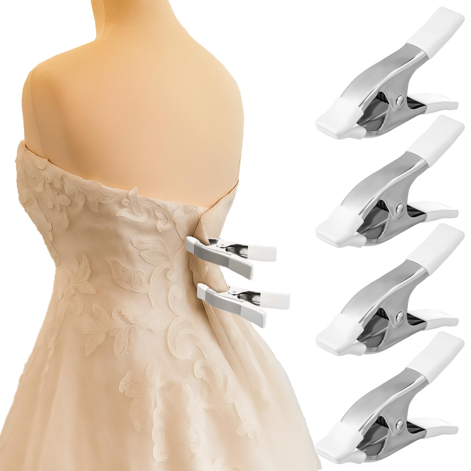 LemonRoad 4 Pack Dress Clips Clothing Clamps for Fitting Bridal Seamstress  Mannequin Heavy Duty Fixed Clamp Wedding Photographer Fashion Designers  Dress Makers Salespeople (6.3 Inch) : Amazon.sg: Home