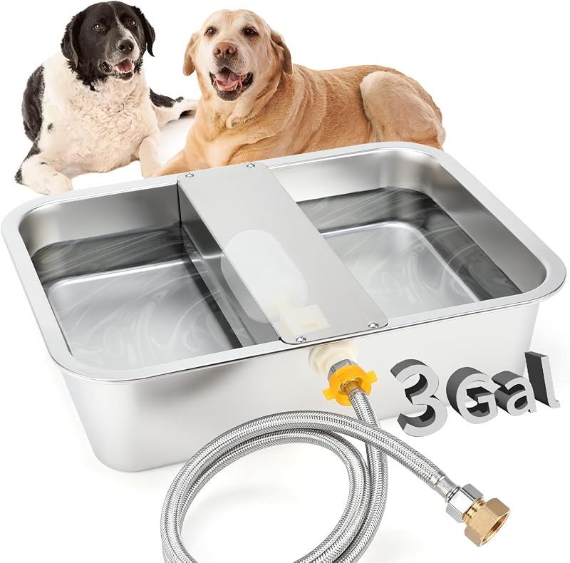 Bebedouro Automático para Cães BWOGUE em Aço Inoxidável, Capacidade de 11,36 L C0286-FBA