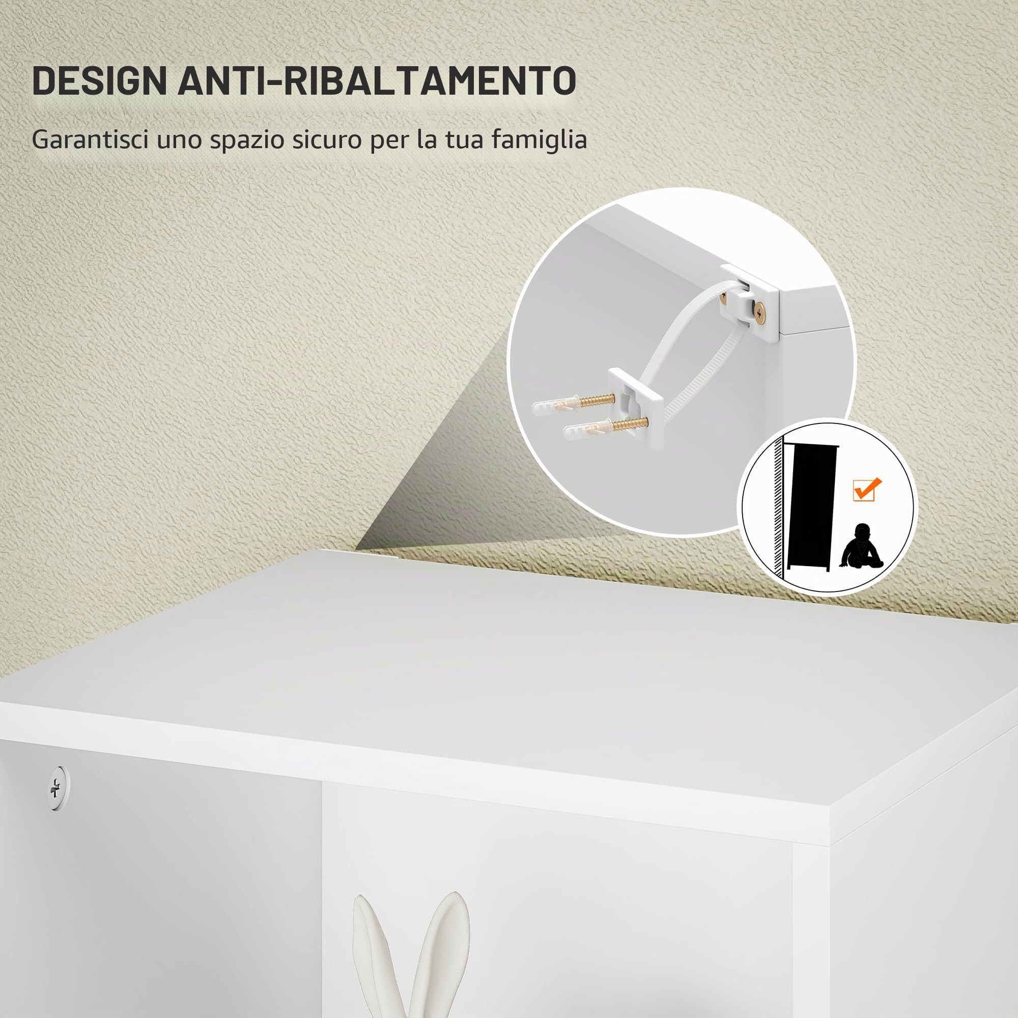 HOMCOM Libreria, scaffale portaoggetti a 5 livelli, mobile portaoggetti con ripiani regolabili per soggiorno, camera da letto, ufficio, 30 x 24 x 133,5 cm, bianco