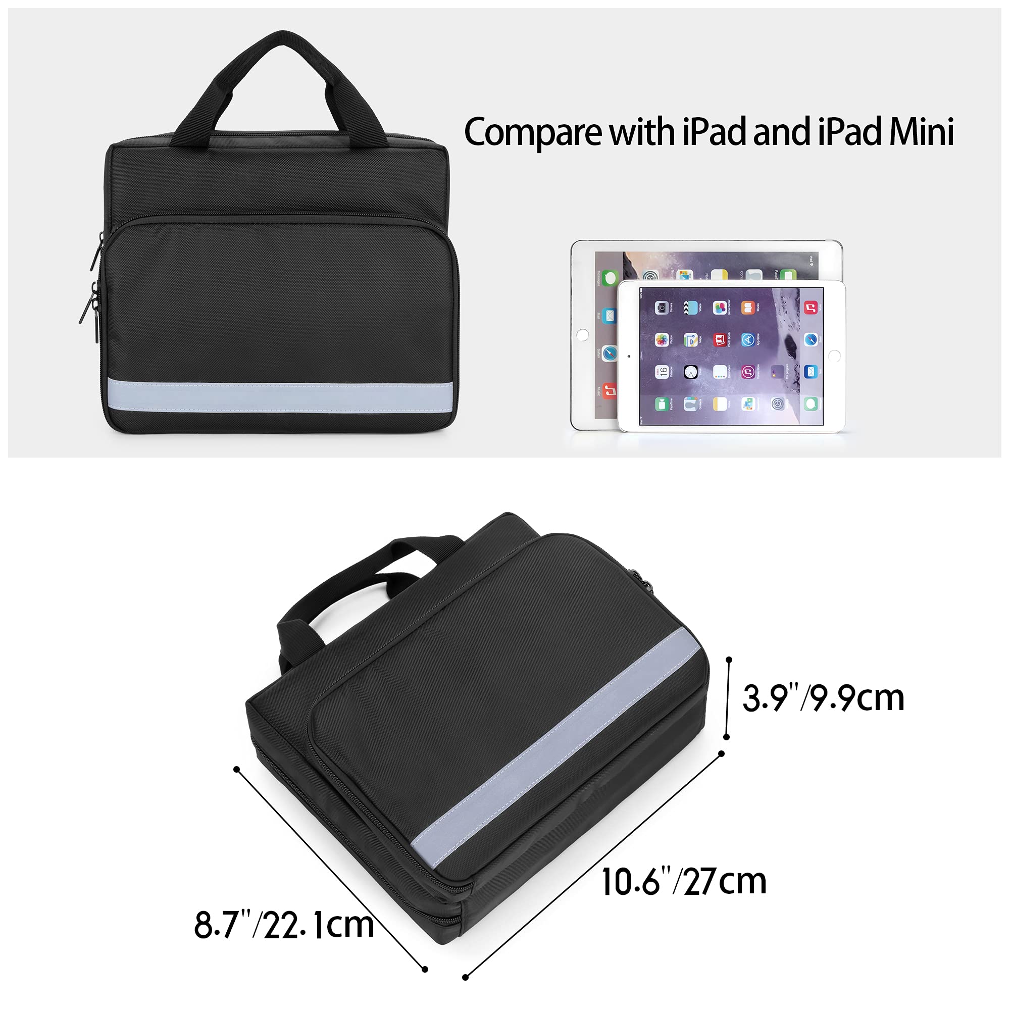 Trunab Sac Stethoscope Etui Stéthoscope, Compatible avec 3M Littmann/MDF/ADC et Autres Accessoires, Trousse Premier Secours Vide, Trousse Pharmacie avec Plusieurs Pochette, Noir