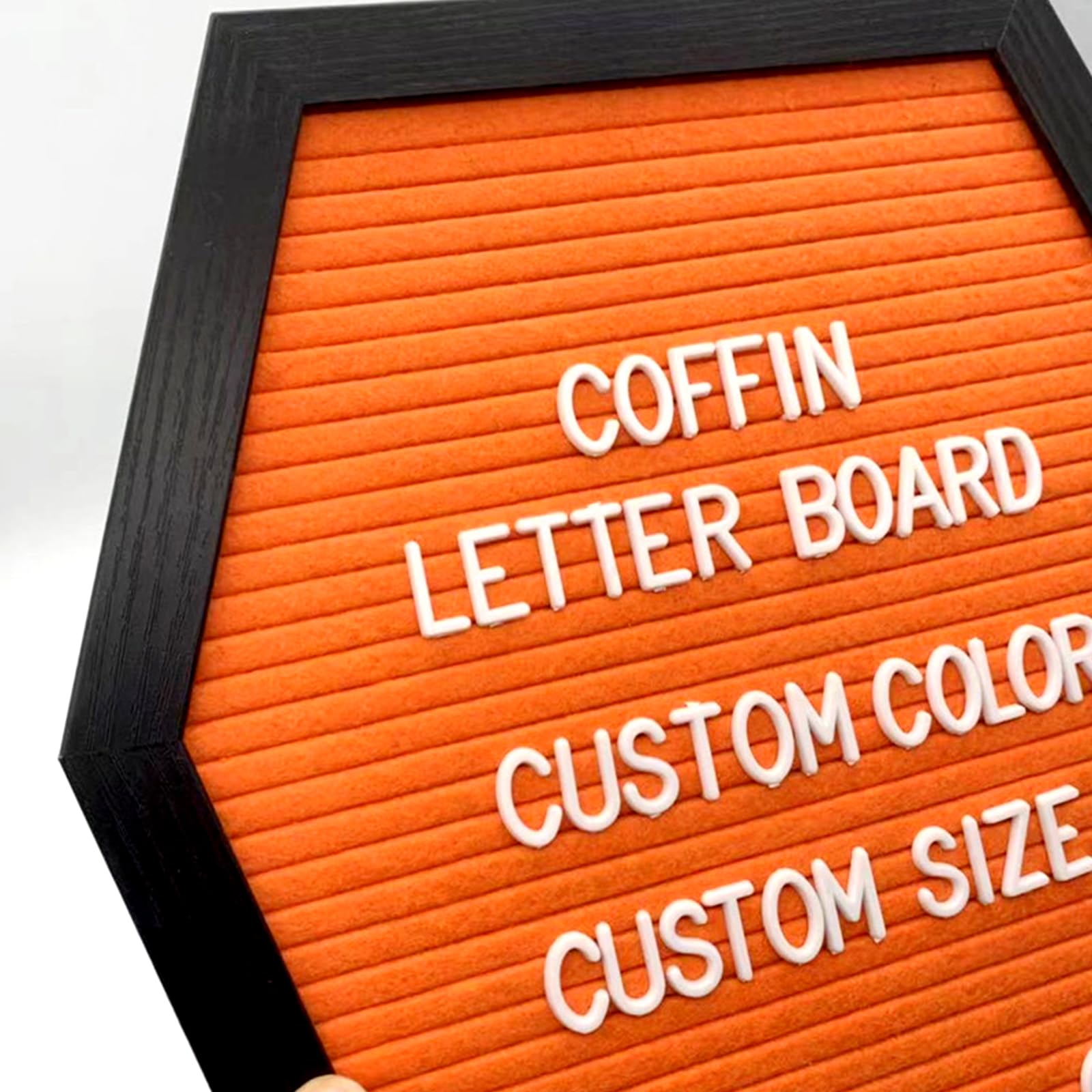 Misterioso tablero de cartas de ataúd con letras, decoración de boda, tablero de fieltro para Halloween, tablero de mensajes de fiesta