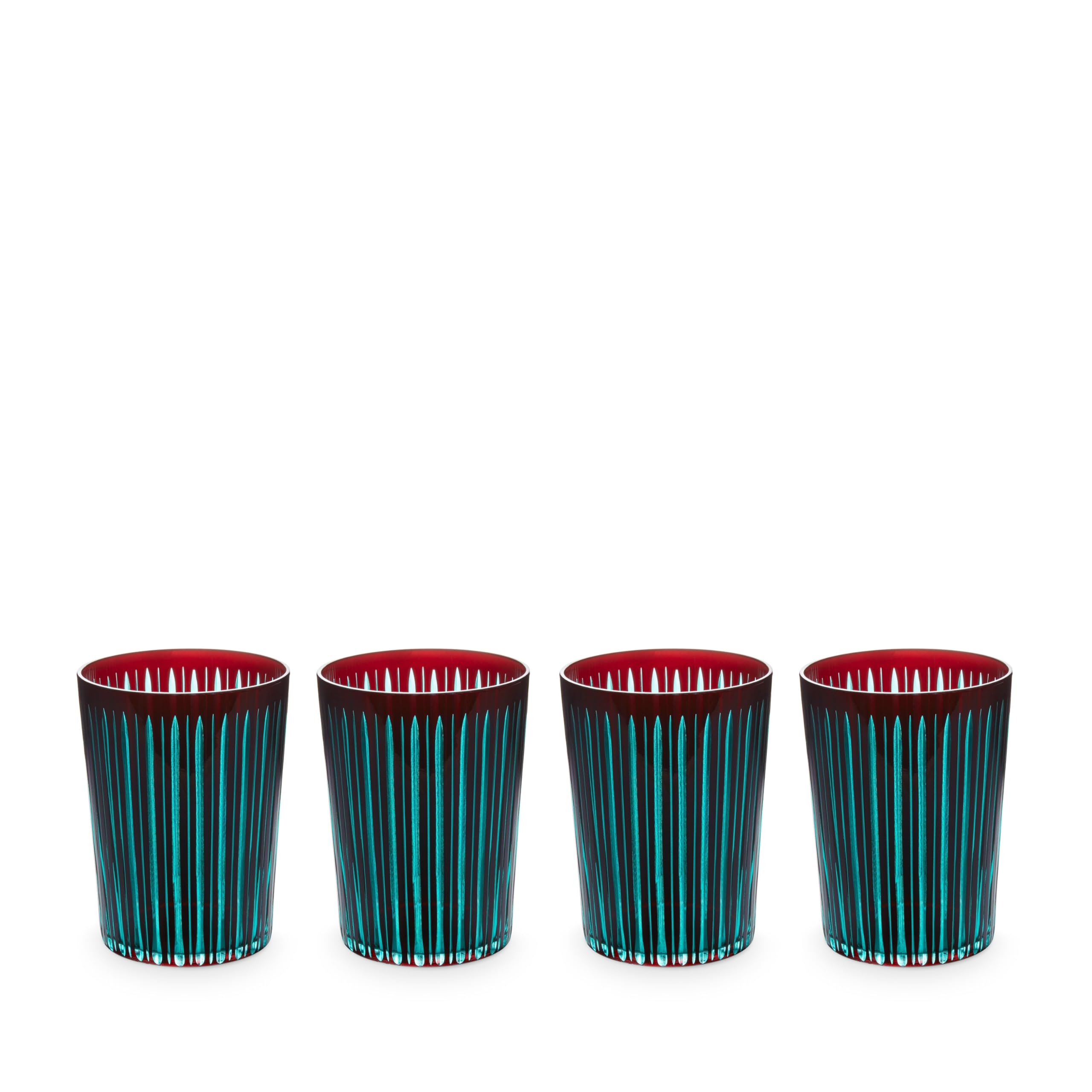 L-Objet Prism Highball Glasses-Bordeaux Set of 4