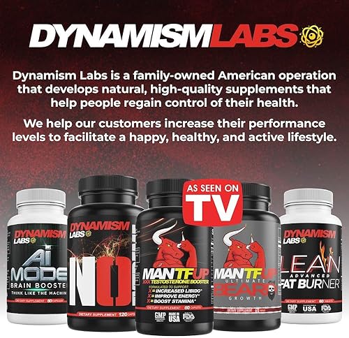 Miniatura 9 de Dynamism Labs MANTFUP - Potenciador de testosterona para hombres, mejora natural para aumentar la salud sexual, libido, resistencia y energía, con