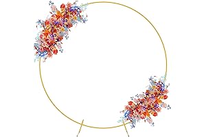 Unveiled Elegance: 7.2-FT Gold Ring Arch for Enchanting Celebrations