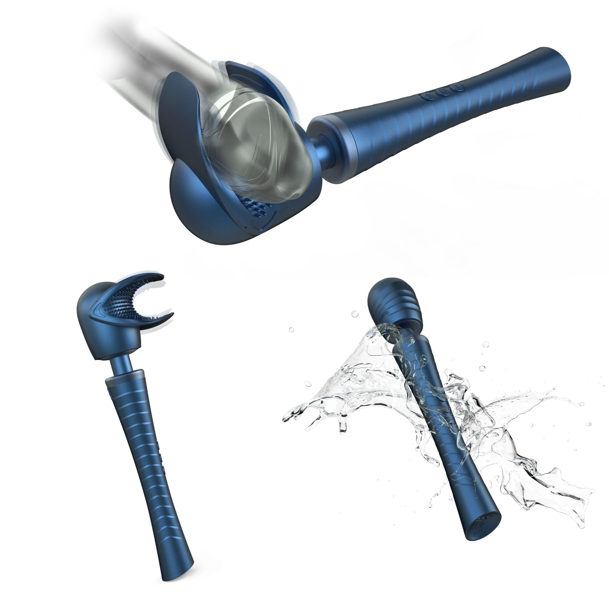 Manwan Man.Wand EDGY Vibratore Massaggiatore Ultra Potente Uomo & Donna, Sextoy Waterproof con Testa Flessibile, 5 Modalità e Intensità Crescente, Mini Massaggiatore Elettrico