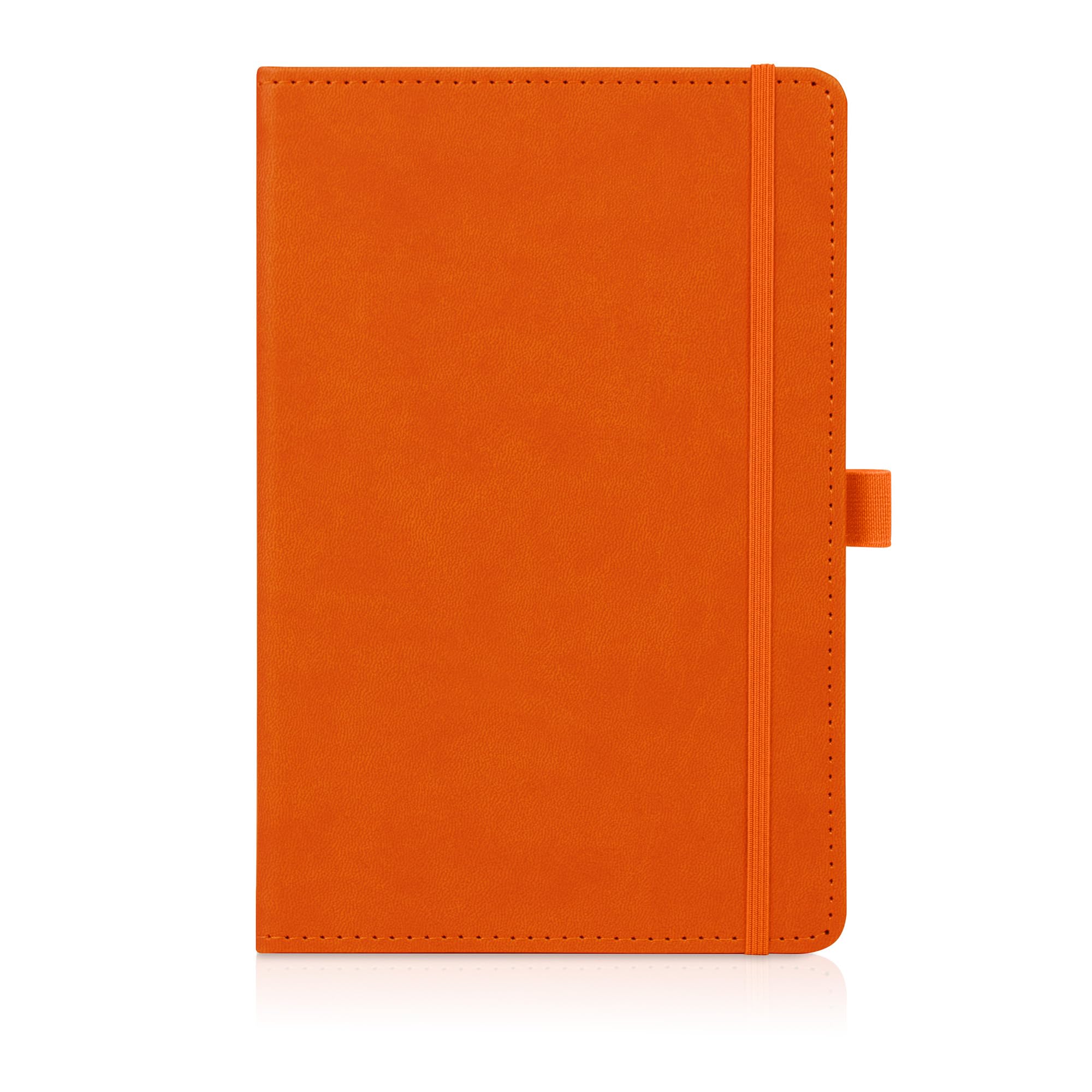 Notes London - Confezione da 50 quaderni A5 con copertina rigida cucita, pagine a righe numerate e contrassegnate con data, 100 g/m², 2 nastri, passante per penna, pagina contenuti, tasca, di