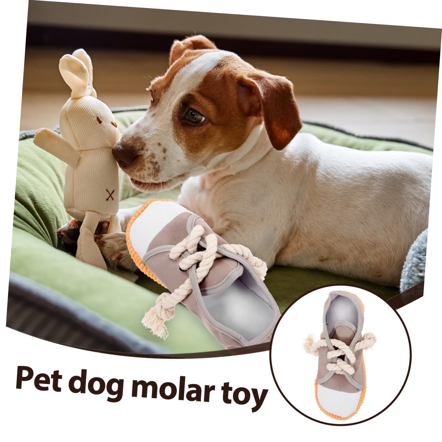 Sosoport 4pezzi Giocattolo Per Cani Stridulo Forma Di Scarpa Gioco Interattivo Per Masticatori Aggressivi Pulisce Denti e Stimola Attività Fisica Materiale Sicuro e Resistente Per Cuccioli