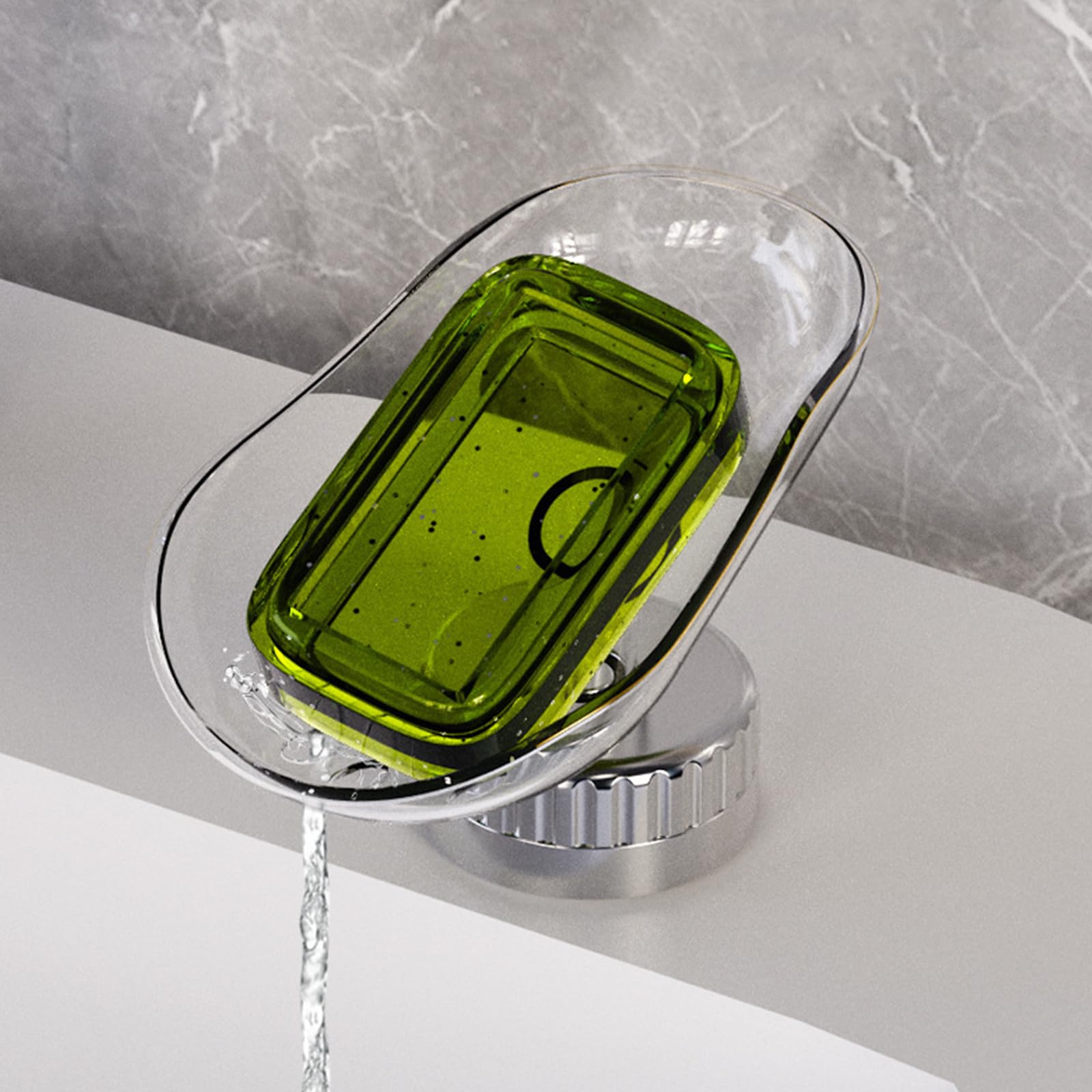 Uck-Kit White Soap Dish, Soap Holder Self Draining Soap Dishes, Drain Soap Dish For Sink Bathroom Shower Kitchen, Easy To Clean Keeps Soap Dry,