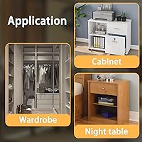 Vista 6 de 50 piezas de cuñas de reparación para arreglar cajones hundidos, sujetador de cajón de ángulo de plástico con tornillos