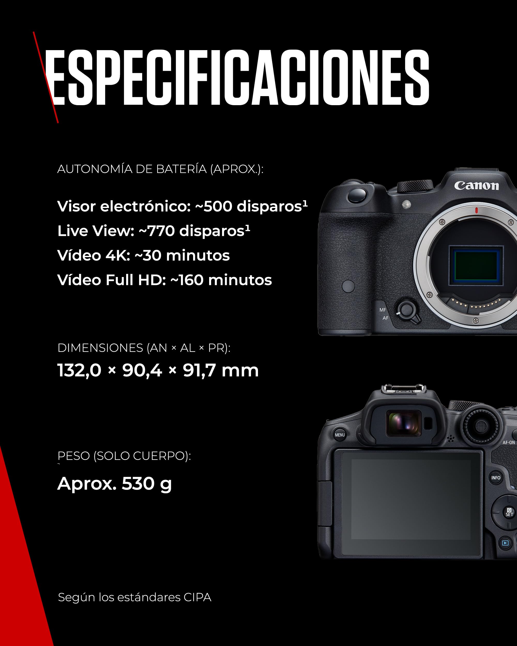 CANON EOS R7 Cámara Mirrorless Body, Cámara EVIL APS-C (32,5 MP) -5 EV, Vídeo 4K 60 fps, Dual Pixel CMOS AF II, Pantalla Táctil de Ángulo Variable, Negro