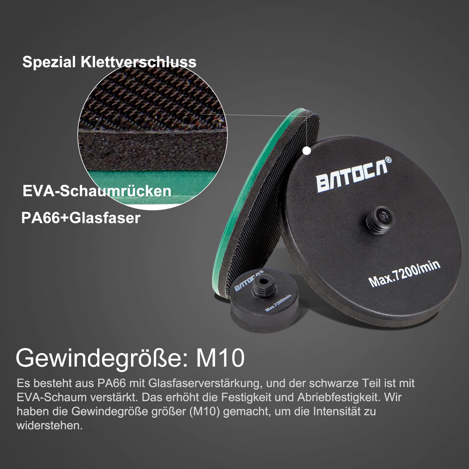 BATOCA S4 Profi Akku Mini Poliermaschine,Rotations&Orbital Polieren,25mm/75mm Rückenplatte,Bürstenloser Motor,Auto Polier Kit für Details,2 12V 2.5Ah Batterien,4 Geschwindigkeiten 2000-5500RPM