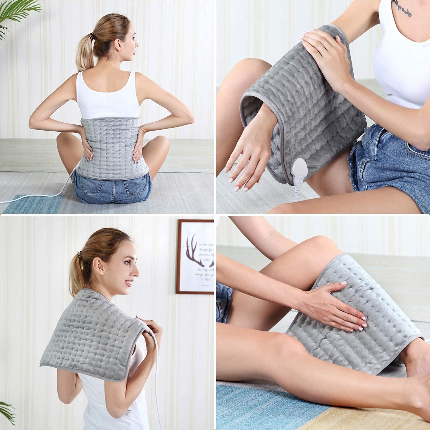 Heating Pad, Electric Heat Pad for Back, Shoulders, Abdomen, Legs, Arms