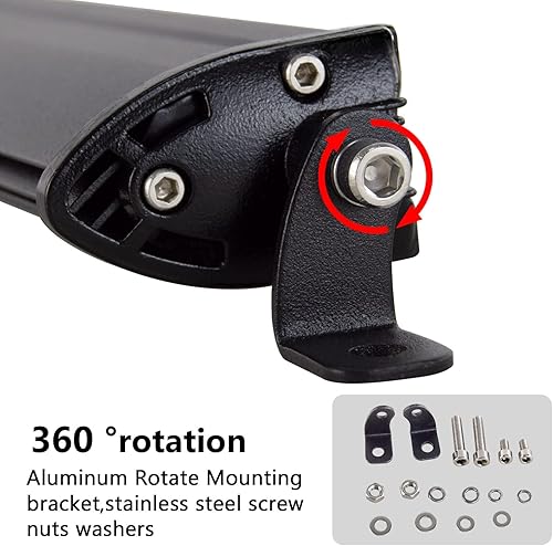 Miniatura 5 de Willpower Barra de luz LED, haz de inundación de 13 pulgadas de 60 W, luz antiniebla de conducción, luces LED todoterreno, barra de luz LED súper