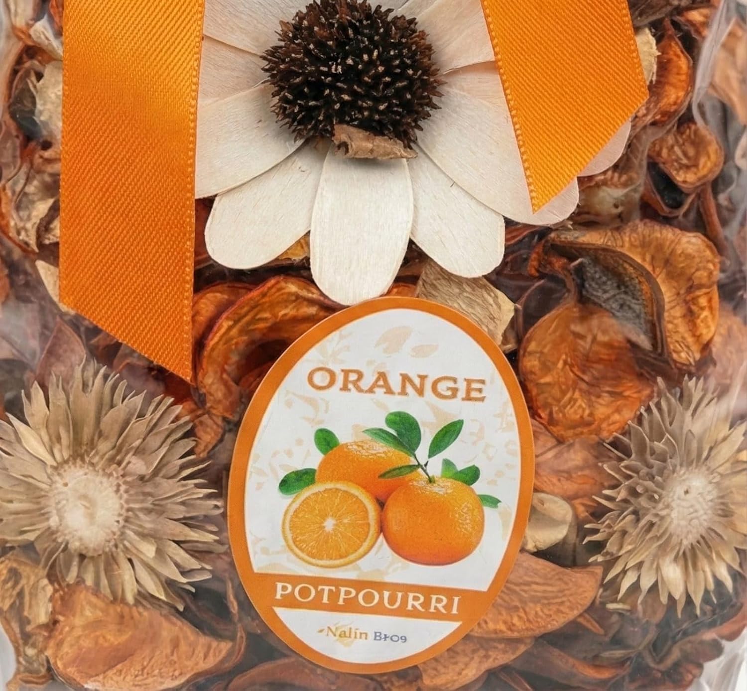 Scented Orange Potpourri Bag Standard Size – Premium Dried Flowers, Citrus Botanicals & Decorative Bowl Filler for Home Fragrance, Living Room Décor & Gifting 3
